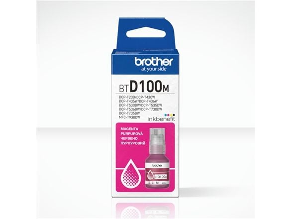 Brother BTD100M - 48.8 ml - høykapasitets - magenta - original - hengeboks - blekkrefill - for Brother DCP-T530DW, DCP-T730DW, MFC-T930DW