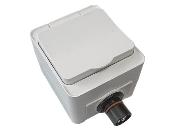 DEFA Plugin udtag 230V Single hvid