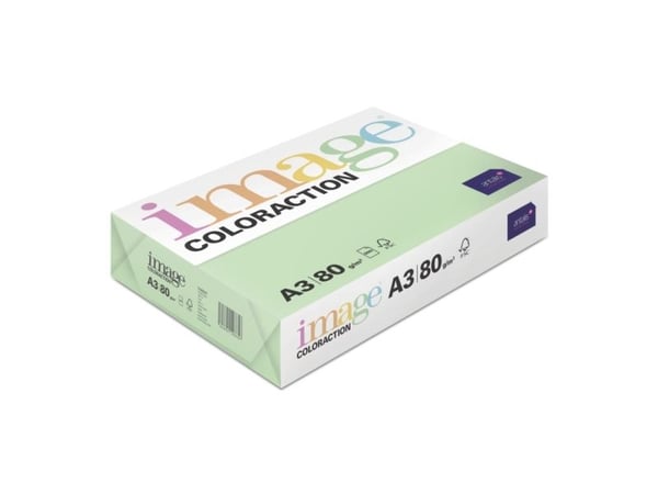 Kopipapir Image Coloraction A3 80g Forest Pastellgrønn - (500 ark)