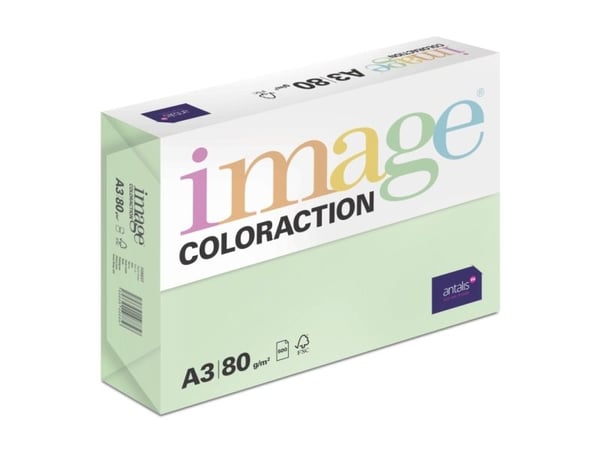 Kopipapir Image Coloraction A3 80g Forest Pastellgrønn - (500 ark)