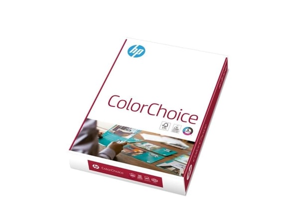 HP, ColorChoice, hvid, Kopipapir træfri ECF, 160g/m2, 210mm x 297mm, A4 Smal bane, pakke a 250 ark,