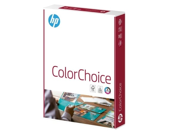 HP, ColorChoice, hvid, Kopipapir træfri ECF, 160g/m2, 210mm x 297mm, A4 Smal bane, pakke a 250 ark,