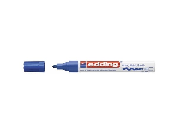 Maalitussi Edding 750 pysyvä sininen 2-4mm pyöreä kärki - (10 kpl)