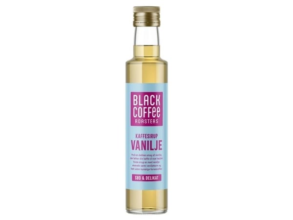 Kahvisiirappi, BKI Pullo, Musta kahvi Vanilja 250ml pullo 250ml:n pullossa