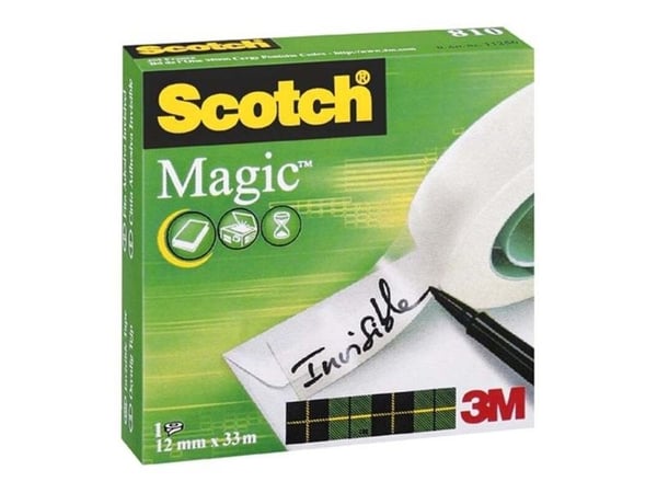 Scotch Scotch® Magic™ 810 M8101233 Teippi Scotch® Magic™ 810 läpinäkyvä (L x B) 33 m x 12 mm 1 kpl 1 kpl