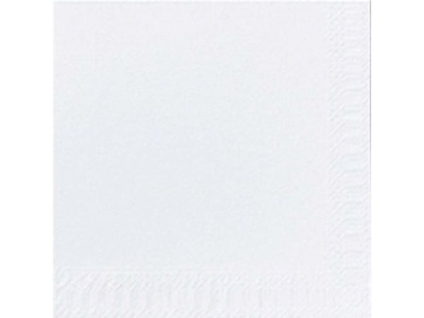 Duni - Serviett - Størrelse 24 x 24 cm - avhendbar - hvit (en pakke 500)