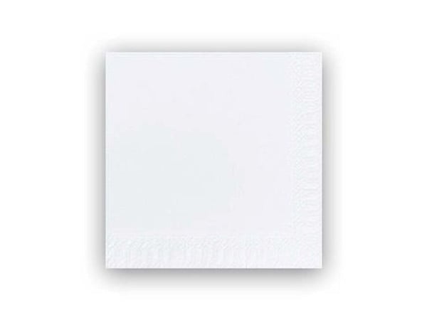 Duni - Serviett - Størrelse 33 x 33 cm - avhendbar - hvit (en pakke 125)