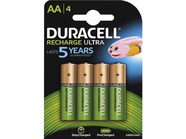 Duracell Rechargeable - Batteri 4 x AA-type - NiMH - (ladbare) - 2500 mAh