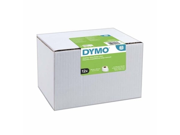 DYMO Shipping / Name Badge Labels - Adhesiv - hvit - 54 x 101 mm 2640 etikett(er) (12 rull(er) x 220) frakt/navneskiltetiketter - for DYMO LabelWri...