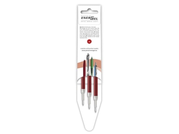 Refill, Pentel EnerGel, LRN7-3B, 0,35MM rød - (12 stk.)