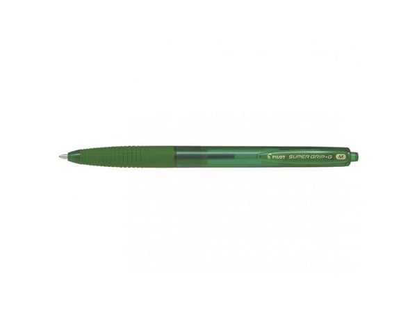 Pilot Super Grip G Retractable, Gjenfyllbar, Grønn