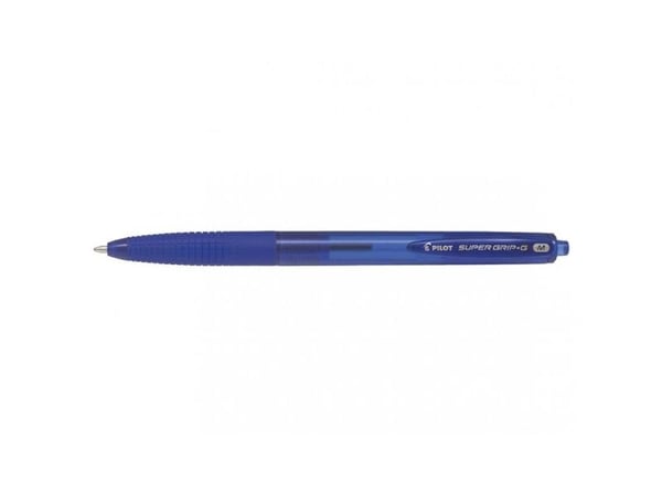 Pilot Super Grip G, Blå, Blå, Uttrekkbar kulepenn med klips, Medium, Rund, 1 mm