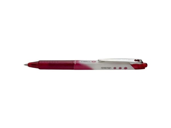 Pilot V-Ball RT 05, Uttrekkbar med festeklemme, Rød, Hvit, Rød, 0,5 mm, 0,25 mm, Fint