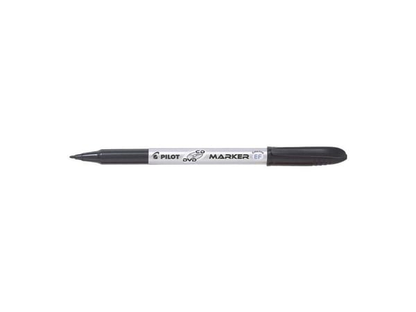 CD/DVD-merkki Pilot musta Begreen viivan leveys 0.6mm - (10 kpl)