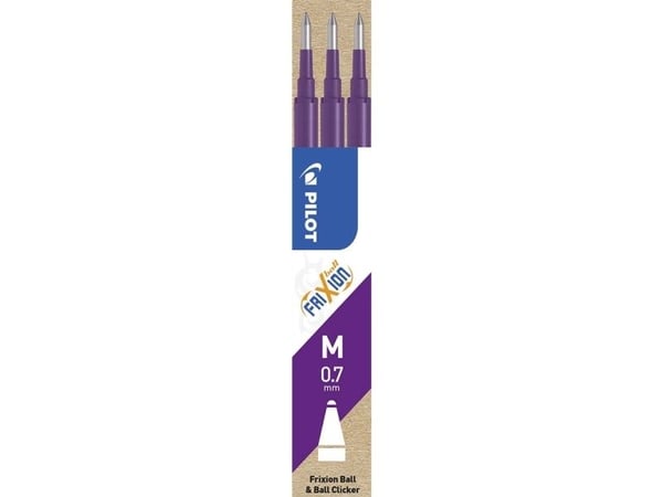 Refill Pilot Frixion Medium 0,7 mm violet (3 stk.)