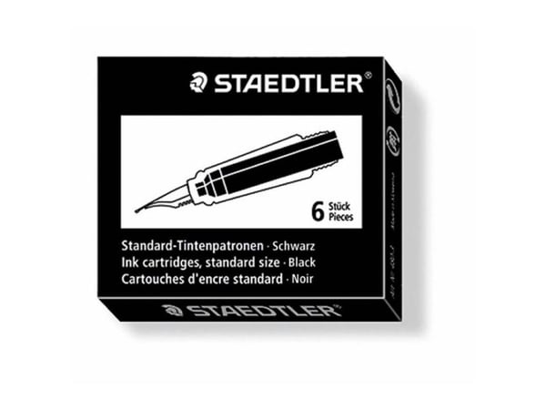 Täyte täytekynälle Staedtler musta 6kpl/pakkaus - (6 kpl)