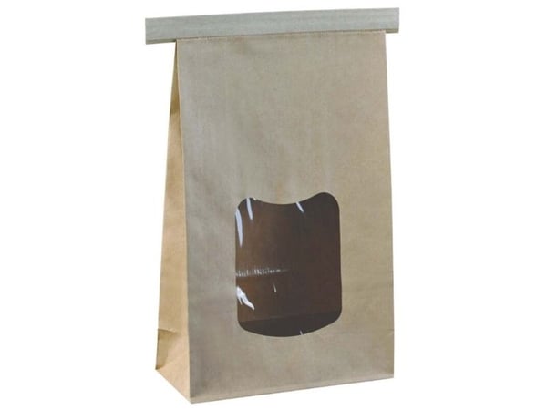 Klodsbundspose, 70 x 115 x 246 mm flat bag, Papir, brun, pakke a 400 stk Fødevaregodkendt