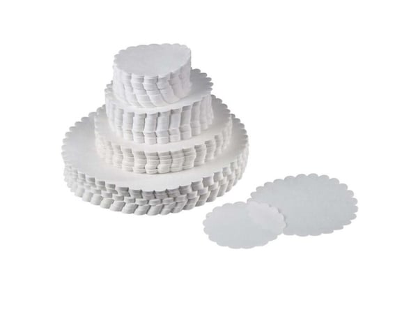 Fatpapper, ark, 40 g/m², 160 präglat papper, vitt, förpackning à 500 st, livsmedelsgodkänt