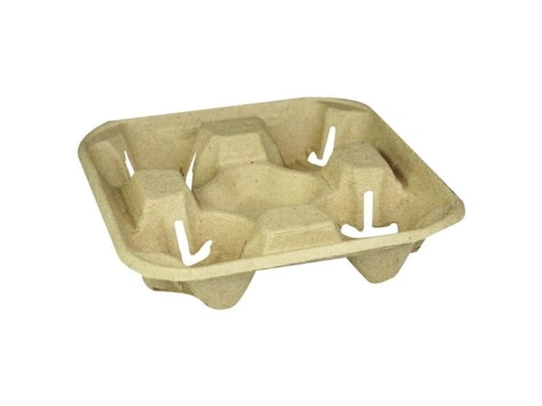 Kopholder, papir/cellulose/papir naturlig, 4 Cups, karton a 260 stk palle 30 kartoner, Nature Line