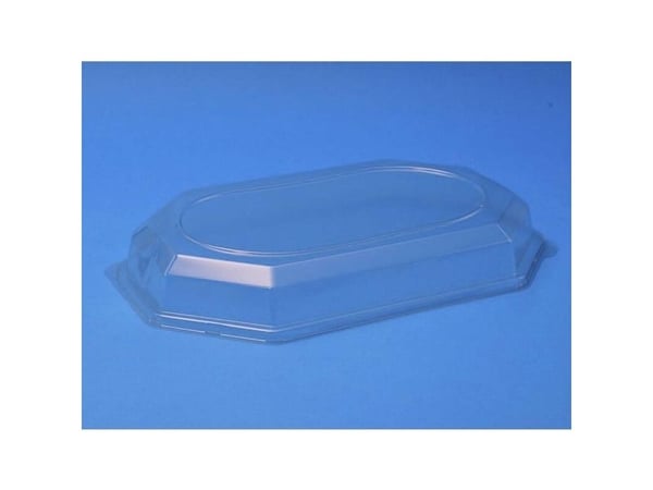 Låg/t Cateringfad mellem oval 465x315x63mm klar 50stk/kar