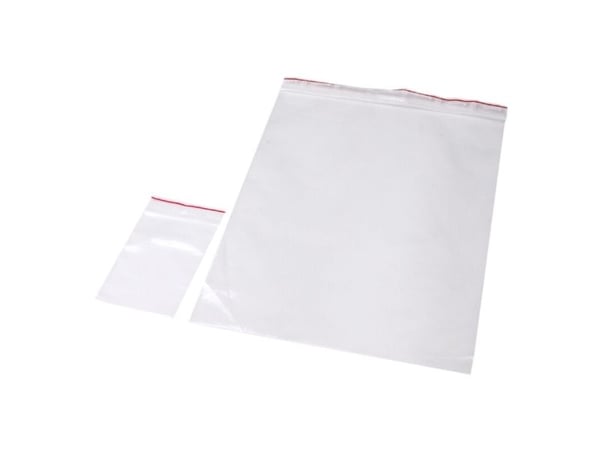 Lynlåspose, Grippie, 50 µm, 100 x 150 mm LD-PE, Transparent, Uden tryk lynlåslukning, pakke a 1000 s