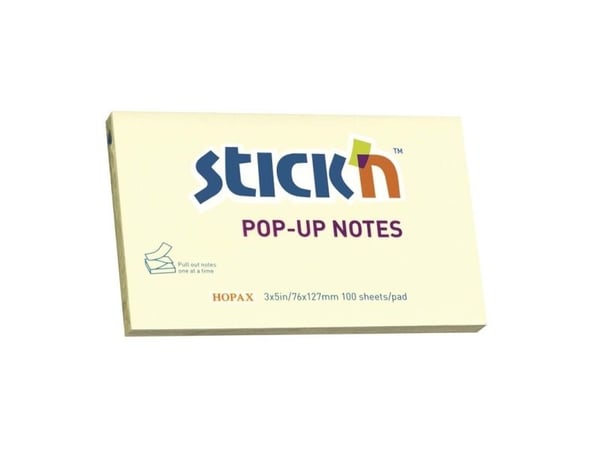 Z-notes Stick'N gul 76x127mm 100terä - (12 kpl)