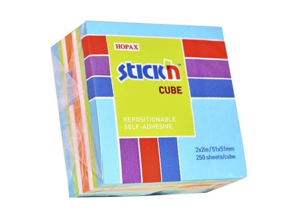 Notes Stick'N Mini Cube blå 51x51mm 250blade - (12 stk.)