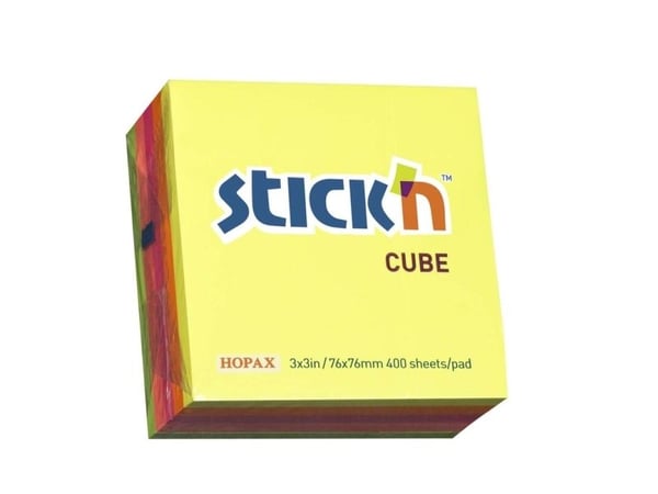 Notes, BNT Stick´n, Neon, assorteret, 76 x76mm - (12 stk.)