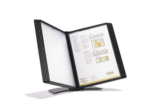 Registersystem A5 Easymount t/20 lommer sort bordmodel