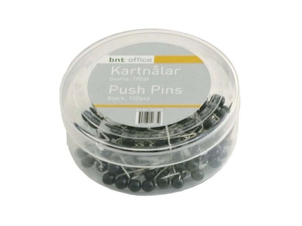 Kortnåle 4mm x 20mm sort 100stk/pak - (100 stk.)