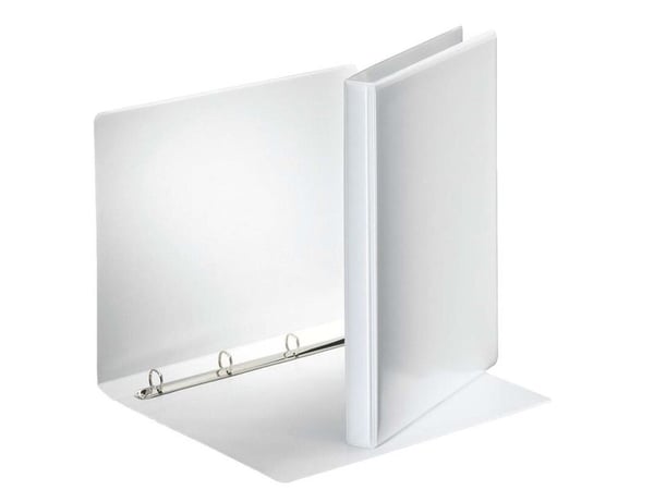 Esselte ESSENTIALS - Ringperm for presentasjoner - bokryggbredde: 30 mm - for A4 (210 x 297 mm) - kapasitet: 100 ark - hvit
