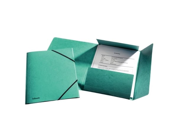 Esselte - 3-fliksmappe - for A4 (210 x 297 mm) - kapasitet: 350 ark - grønn