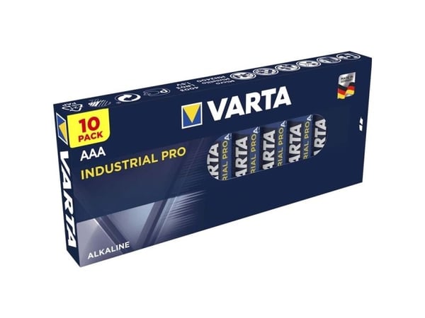 Varta Industrial - Batteri AAA - Alkalisk - 1100 mAh