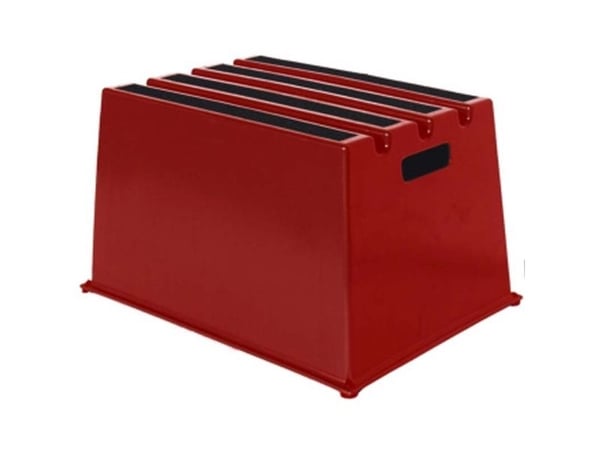 TWINCO TWIN Heavy Buty 6600 - Trinnstol - polyetylen med høy tetthet - rød