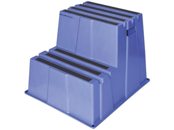 TWINCO TWIN 6700 - Safety step - 2 trinn - arbeidshøyde: 0.5 m - polyetylen med høy tetthet - blå