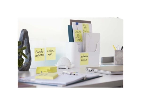 Notes, Post-it, Super sticky, gul, 76 x76mm, pakke a 12 stk 100 % PEFC Certified