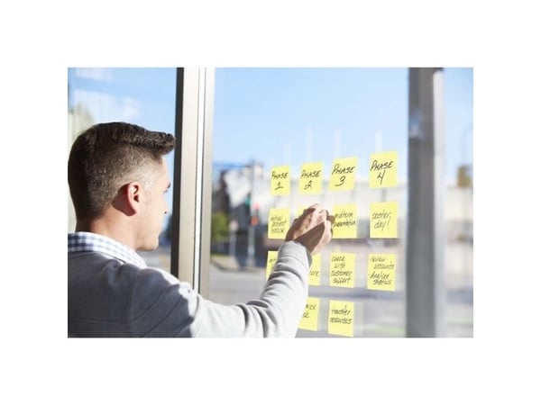 Notes, Post-it, Super sticky, gul, 76 x76mm, pakke a 12 stk 100 % PEFC Certified