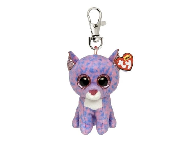 TY Beanie Boos CASSIDY lavendelkatt klämma 8,5 cm Clip 35244