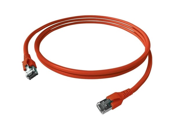 Easylan CP1KRBRBR0010 RJ45 Nätverkskabel, patchkabel CAT 6A S/FTP 1 m Röd 1 st