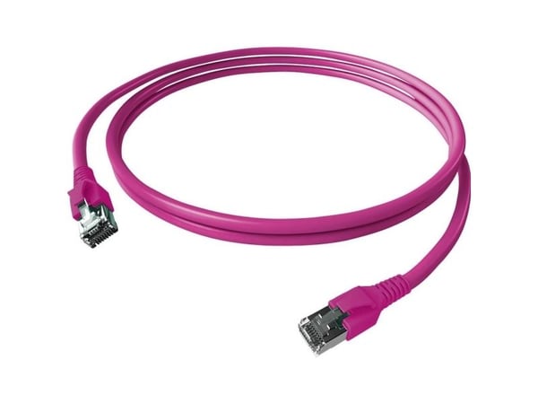 Easylan CP1KVBVBVV0010 RJ45 Nätverkskabel, patchkabel CAT 6A S/FTP 1 m Violett 1 st