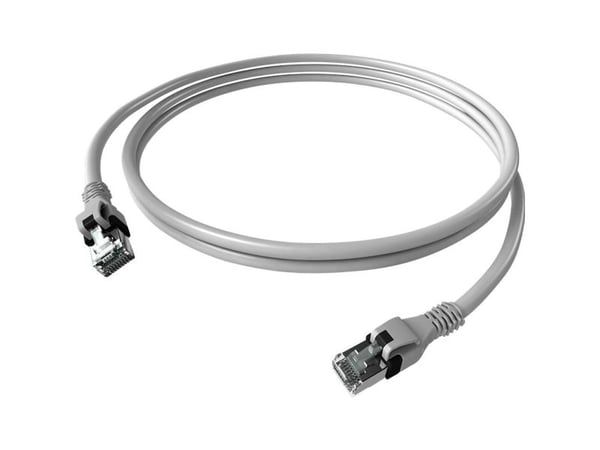 Easylan CPP1OAAAAAAA0005 RJ45 Nätverkskabel, patchkabel CAT 6A S/FTP 0,5 m Grå 1 st
