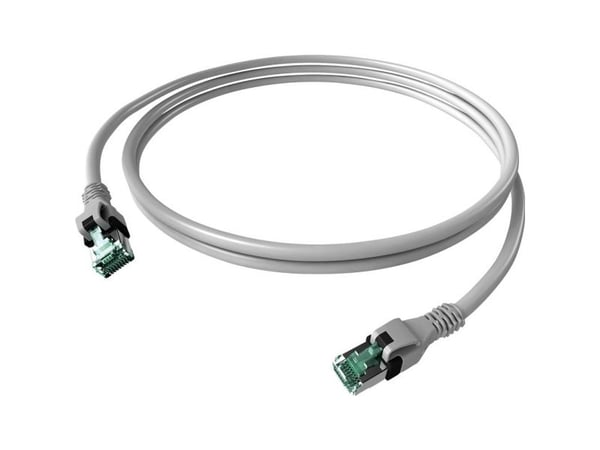 EasyLan DualBoot PushPull Cat.6a S/FTP 2m, 2 m, Cat6a, S/FTP (S-STP), RJ-45, RJ-45, Grå