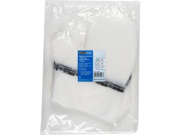 Engangshandske, Clean hands, One size, klar, HDPE, med tommelfinger - (5 stk.)