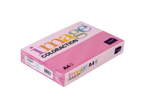 Image, Coloraction, Malibu/néon pink Kopipapir, træfri ECF, 80g/m2, 210mm x 297mm, A4, Smal bane, pa