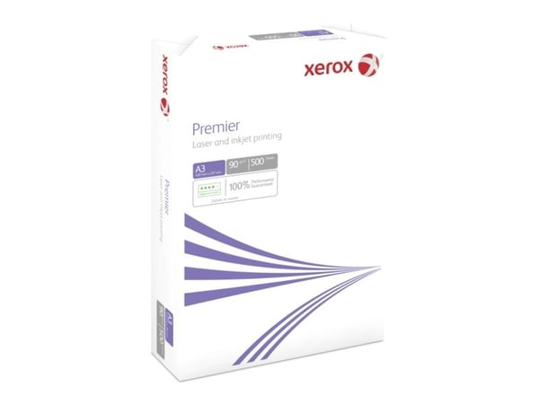 Xerox Premier White Paper - A3, 90 g/m², Hvit, 114±2 µm, 91%, 4 år, 500 ark