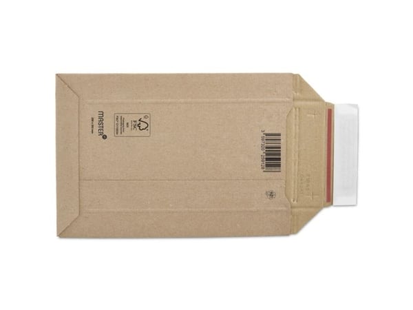 Bølgepap kuvert, Master'in Performance 330 x 490 mm, Kort side åben, A3 med selvklæbende flap med af - (100 stk.)