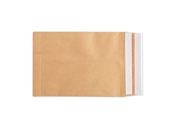 Forsendelsespose i Papir, Master'in Expert, 320 + 80 x 430 x 80 mm Kile i siden, krydset bund, Kraft - (100 stk.)