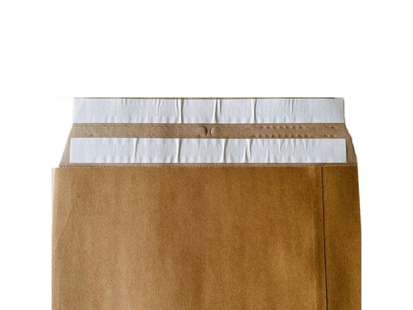Forsendelsespose i Papir, Master'in Performance, 380 + 80 x 480 mm sidefalset, 100 % genbrug 2 selvk - (200 stk.)