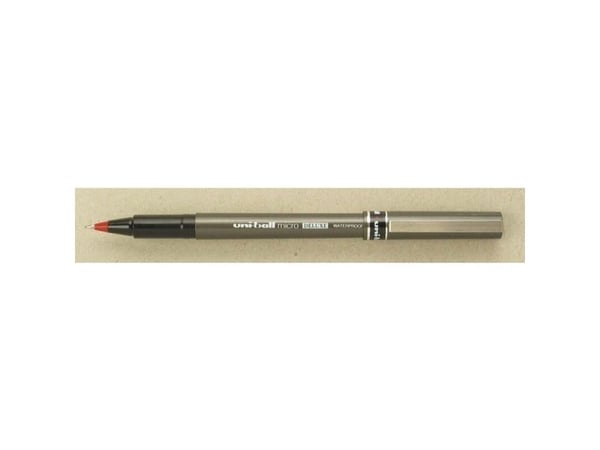 Rollerpen, Uniball Deluxe, UB-155 MICRO 0,2MM, rød - (12 stk.)
