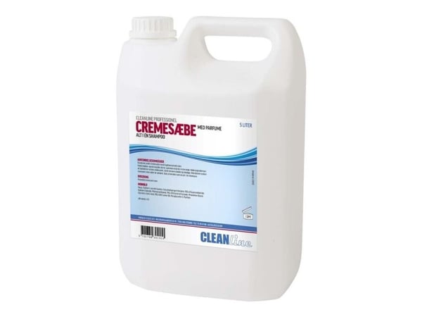 Cremesæbe, Cleanline, Aloe Vera 5 l, sæbe, hvid